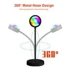 RGB Sunset Atmospheres Lamp 360° Adjustable Sunset Projection Light USB Ro 2 AU