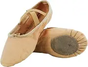 [flexdans] Women's Ballet Dance Shoes Slippers Split Sole Canvas Practice Shoes for Kids/Girls/Adults