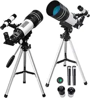 Ultra Hd, Telescope for Astronomy Adults Beginners,70Mm Aperture 300Mm Astronomical Refractor Telescope with Tripod/Mult - -Coated Optics/Finder Scope for Adults Double The Comfort