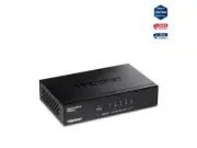 TRENDnet 5-Port Gigabit Desktop Switch, TEG-S51, 5 x Gigabit RJ-45 Ports,