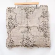 Adorn NWT Set 2 Pillowcases Cushion Covers brown beige baroque retro shabby chic