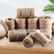Rustic Hemp Jute Rope String 1MM - 12MM Brown Handmade Crafts Decor DIY Cord
