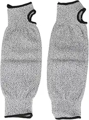 [ANKROYU] Cut Resistant Arm Sleeves HPPE Protective Safety Arm Guard for Gardening Wood Carving 36cm Gray 2 Pieces