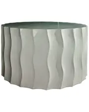 Seasonal Living Wave Wide Concrete Accent Table