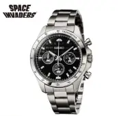 SEIKO Space Invaders 45th Anniversary Wrist watch 1978 Silver/Black Limited NEW
