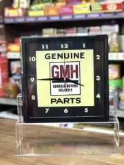 GMH Genuine Parts Holden Wall Clock 25cm Square Vintage Retro Decor Man-Cave