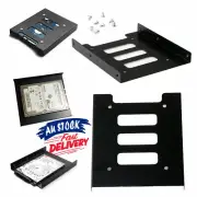 Black Bracket HDD Mounting Adapter Rack Dock Tray 2.5" SSD to 3.5"Bay Hard Drive