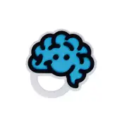 Fat Brain Silicone Brain Teether Blue 24473