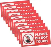 ZUNOXAZ 10pcs Do Not Touch Warning Sticker Labels Self Adhesive Sign for Door Window Factory and Machine Safety High Contrast Design for Enhanced Visibility