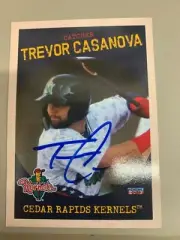 Trevor Casanova 2019 Cedar Rapids Kernels Signed Team Card