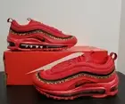NIKE AIR MAX 97 NEW RED LEOPARD PRINT BV6113-600 WOMENS SZ 5 B-GRADE NO BOX TOP