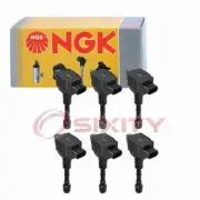 6 pc NGK Ignition Coils for 2015 Nissan Xterra 4.0L V6 Spark Plug Wire Boot rq (for: Nissan)