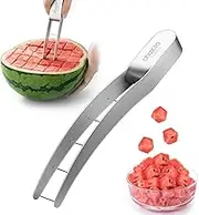 choxila Watermelon Cutter Slicer,Stainless Steel Watermelon Cube Cutter Quickly Safe Watermelon Knife,Fun Fruit Salad Melon Cutter for Kitchen Gadget