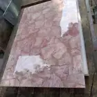 48"x24" Pink Rose Quartz Stone Center Dining Table Crystal Healing Gemstone Deco