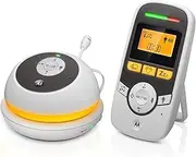 Motorola MBP169 - Portable Baby Monitor Audio with Display 1.5 Inch and Baby Care Timer - White