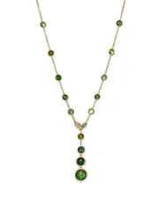 Marco Bicego 18K Yellow Gold Jaipur Green Tourmaline & Diamond Lariat Necklace, 17.75 - Exclusive