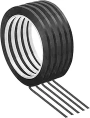 uxcell 5 Pack Whiteboard Tape, 2.5mm 3/32" Width Art Tape Dry Erase Board Pinstripe Thin Tape for Graphic Chart Grid Drafting Electrical Marking, Black