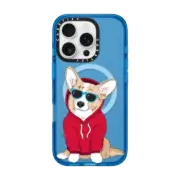 iPhone 16 Pro Impact Case MagSafe Compatible Hipster Corgi