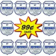 10 BRINKS HOME SECURITY SYSTEM IN USE WINDOW WARNING STICKERS DECALS .99