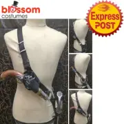 N891 Pirate Leather Baldric Gun Sword Holster Pistol Medieval Steampunk Scabbard
