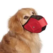 Cordura Nylon Fabric Mesh Dog Muzzle, Small, 7-Inch, Red