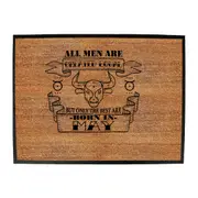 May Taurus Birthday All Men Are Created Equal - Funny Novelty Doormat Man Cave Floor mat