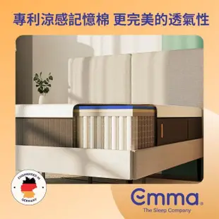 【德國Emma】Hybrid床墊+黑鑽石記憶枕 贈保潔墊 雙人特大(歐洲獲獎最多獨立筒床墊 黑鑽記憶枕)