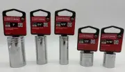 CRAFTSMAN 5 pc Replacement 1”, 3/4” , 7/8”, 5/8” 11/16” Standard Sockets NEW
