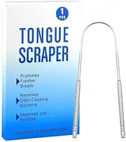 Vavilente Tongue Scraper for Adults, 100% Stainless Steel, Tongue Cleaner for Oral Care and Reduce Bad Breath, Tongue Scrubber,Tough Scraper Easy to Use