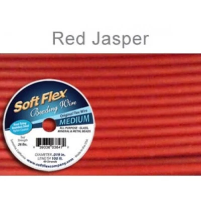 Red ish Soft Flex Wire Medium .019 Length 30 ft, 49 Strands, 0.45mm - FT452REDJ