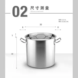 【ZEBRA斑馬牌】304不鏽鋼 深型魯桶 30cmx30cm 21.0L (湯鍋 燉鍋 滷鍋)