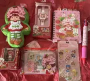 Strawberry Shortcake Huge Gift Set 7Pcs Lot, Notebook, Plush, Watch, Stic & More