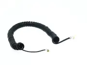 1x Telephone Spiral Wire Phone Handset Curly Cord Cable RJ11 4P4C Black