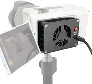 Camera Cooler Radiator Fan for Camera Fast Heat Dissipation Low Noise 2-Level Adjustable with Type-c Port Compat with A6700/ A7IV/ ZV-E1/ A7C II Black Compat with A6700 A7IV ZV-E1 A7C II