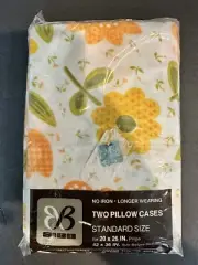 vintage pillowcases Flower Patch Standard Size Set 2 Bibb Company