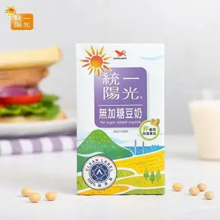 品名：統一陽光無加糖豆奶(24入/箱)-宅配