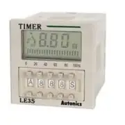 Thumbwheel Switch Type LCD Timer LE3S Wide Range Input + Socket PG-08
