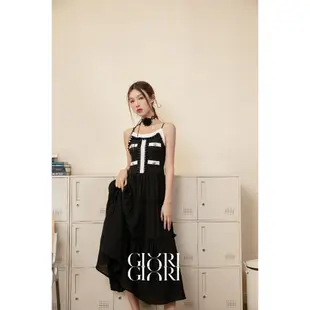 IRIS Boutique 泰國原創設計小眾品牌 黑色小可愛吊帶背心裙女