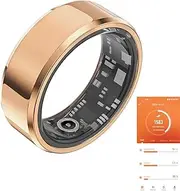 Fitness Tracker Smart Ring, Step Counter for Walking, Heart Rate Blood Oxygen Calorie Sleep Tracker Health Ring, IP68 Waterproof Design, Stainless Steel, 5-7 Days Battery Life