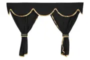 Set of 9 Black Curtains + Decors for SCANIA R & G Normal Cab & P HIGHLINE trucks