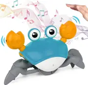 Infant Electronic Light Up Crab Crawling Toys with Music and Lights for Kids