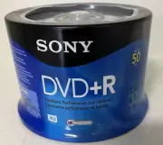 SONY DVD+R : 4.7 GB Optical Media ~ 50 Pack 50DPR47RS4 Factory Sealed NEW