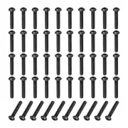 50 Pcs M4-0.7x27mm Button Head Socket Cap Bolts Screws 10.9 Grade Alloy Steel