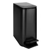 6L Slim Bathroom Trash Can with Lid, Stainless Steel, Removable Inner Bucket