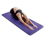 Deluxe Fitness Exercise Yoga Mat for Home & Gym, Extra Thick for 26x72" Purple