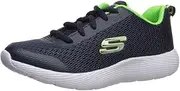 [Skechers] Australia DYNA-LITE - SPEEDFLEET Boys Training Shoe, Navy Lime, 3 US