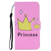 Crown Pattern Colored Drawing Horizontal Flip Leather Case for Galaxy J6 Plus, with Holder & Card Slots & Wallet & Lanyard