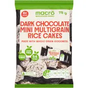 Macro Mini Multigrain Rice Cakes Vegan Dark Chocolate 6 pack