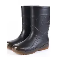 在飛比找ETMall東森購物網優惠-新款保暖膠靴防滑中長筒男士雨鞋