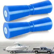 BALAVA Boat Trailer Roller 12inch,Keel Rollers for Boat Trailer,Heavy Duty Rubber Bow Roller Boat Trailer Accessories Replacement Boat Trailer Parts Fits 5/8" Shaft,2 Pack
